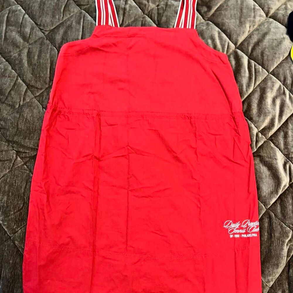 NWT Anthropologie Daily Practice Passing Shot Tennis Mini Dress Red L